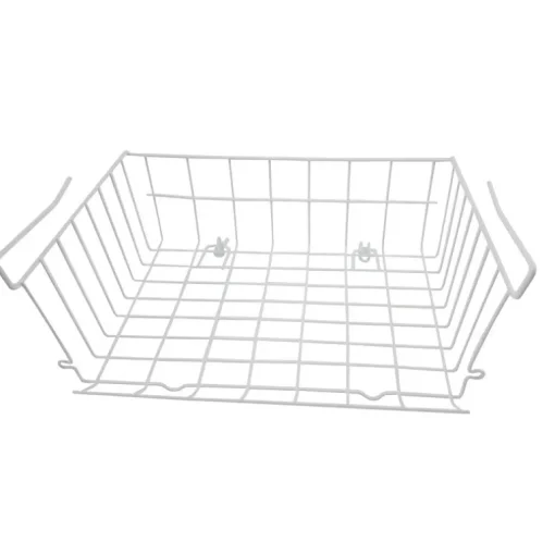 Homz 7 in. H x 10-13/32 in. W x 16 in. L White Stacking Basket