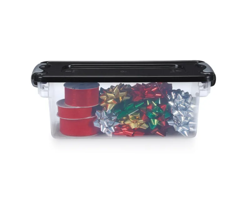 Homz 6-1/8 in. H x 16 1/4 in. W x 7 in. D Stackable Storage Bin (Pack of 10)