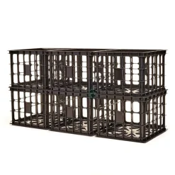 Homz 11 in. H x 15.5 in. W x 14 in. D Stackable Storage Bin (Pack of 6)