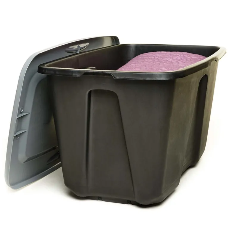 Homz 20 in. H x 31.875 in. W x 17.75 in. D Stackable Storage Tote (Pack of 6)