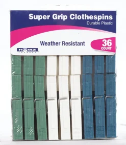 Homz 0 in. L Plastic Clothes Pins (Pack of 4)