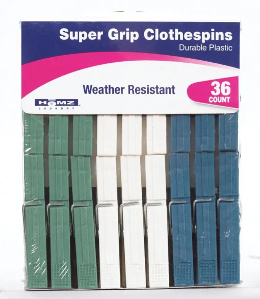 Homz 0 in. L Plastic Clothes Pins (Pack of 4)