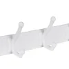 Homz 18.38 in. L White Plastic Large 5-Hook Rack 5 lb. cap. 1 pk