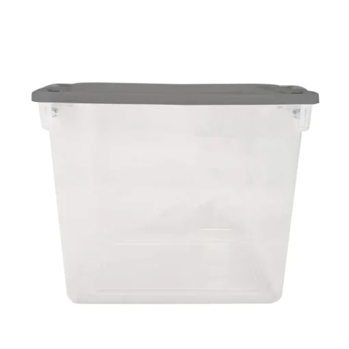 Homz Latching 12-1/8 in. H x 13 in. W x 16-1/4 in. D Stackable Storage Box (Pack of 8)