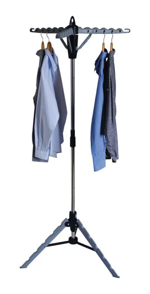 Homz Metal Silver Tripod Clothes Drying Rack 67 in. H x 29 in. W x 29 in. D