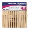 Homz Natural Wood Clothes Pins (Pack of 4)