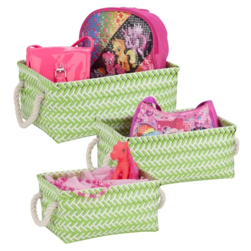 Honey Can Do 6 in. H x 10 in. W x 13 in. D Tote Bin (Pack of 6)