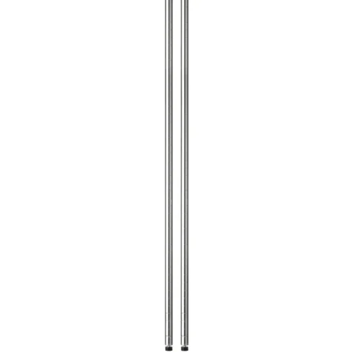 Honey Can Do 72 in. H x 1 in. W x 1 in. D Steel Shelf Pole with Leg Levelers (Pack of 2)