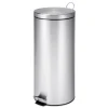 Honey-Can-Do 8 gal Silver Stainless Steel Step-On Trash Can