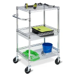Honey-Can-Do 40 in. H X 18 in. W X 24 in. D Utility Cart
