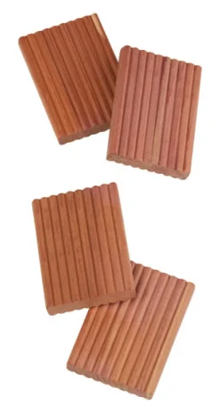 Honey-Can-Do 3 in. H X 1-3/4 in. W X 1/2 in. L Wood Cedar Hanger Rings 4 pk