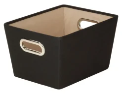 Honey-Can-Do Black Fabric Storage Bin 7-9/16 in. H X 9-13/16 in. W X 13 in. D