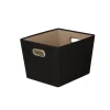 Honey-Can-Do Black Fabric Storage Bin 11 in. H X 13 in. W X 16 in. D