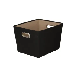 Honey-Can-Do Black Fabric Storage Bin 11 in. H X 13 in. W X 16 in. D