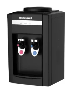 Honeywell 5 gal. Plastic Black Rectangle Table Top Water Cooler Dispenser