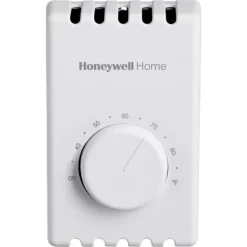 Honeywell Heating Dial Square White Baseboard Thermostat 6-3/8 in.