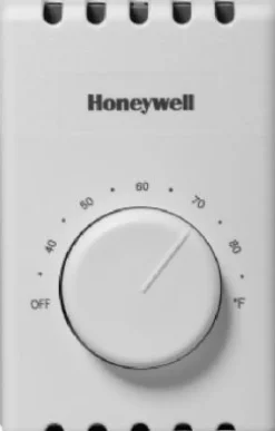 Honeywell Heating Dial Square White Baseboard Thermostat 6-3/8 in.