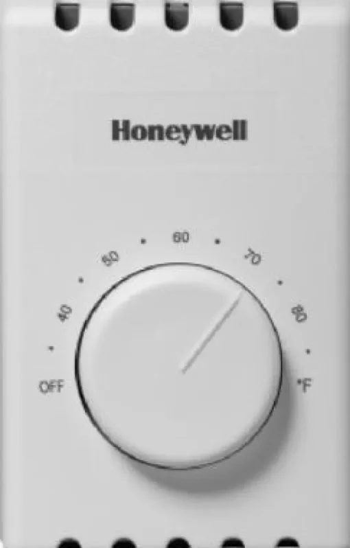 Honeywell Heating Dial Square White Baseboard Thermostat 6-3/8 in.