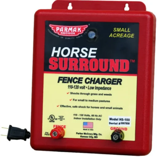 Horse Surround Electric Fence Charger, 5-Mile, Low Impedance, 110-Volt