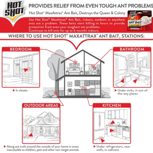 Hot Shot MaxAttrax Ant Bait (Pack of 12)