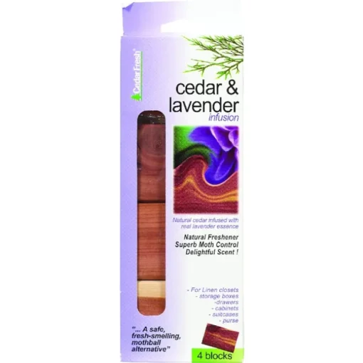 Household Essentials Natural Cedar and Lavender Scent Odor Eliminator 2.75 in. Wood
