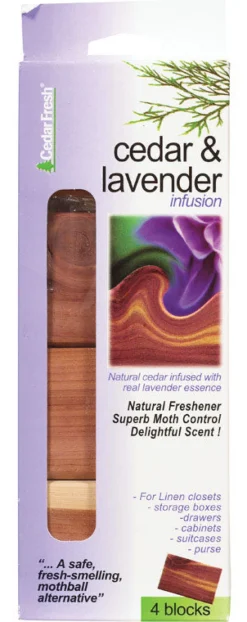 Household Essentials Natural Cedar and Lavender Scent Odor Eliminator 2.75 in. Wood