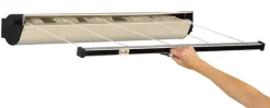 Household Essentials 5-Line Silver Aluminum Retractable Clothesline 8 L in.