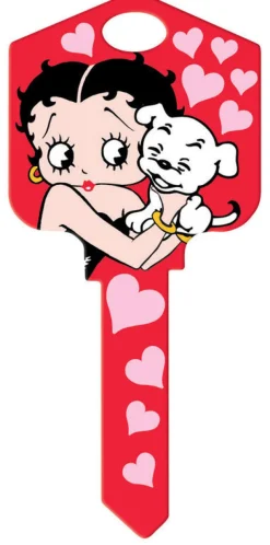 Howard Keys Betty Boop Betty Boop Pals Forever House/Office Key Blank Single sided For Kwikset and Titan Locks (Pack of 5)
