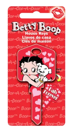 Howard Keys Betty Boop Betty Boop Pals Forever House/Office Key Blank Single sided For Kwikset and Titan Locks (Pack of 5)