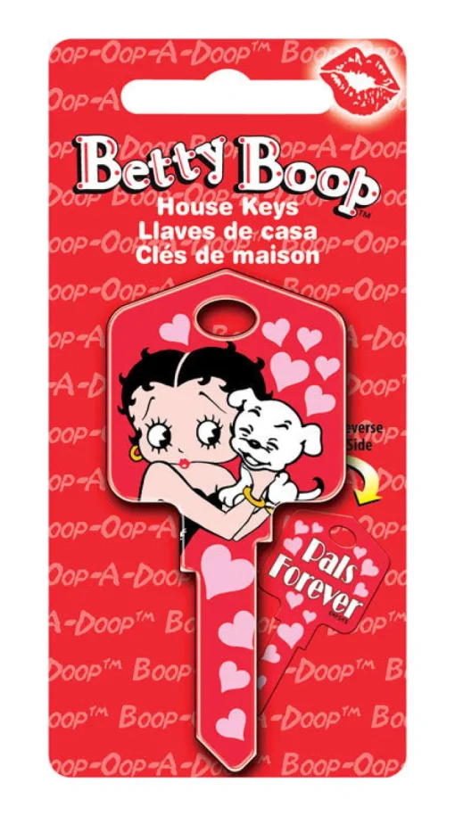 Howard Keys Betty Boop Betty Boop Pals Forever House/Office Key Blank Single sided For Kwikset and Titan Locks (Pack of 5)
