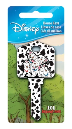 Howard Keys Disney 101 Dalmatians House Key Blank Single sided For Kwikset and Titan Locks (Pack of 5)