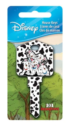 Howard Keys Disney 101 Dalmatians House Key Blank Single sided For Kwikset and Titan Locks (Pack of 5)