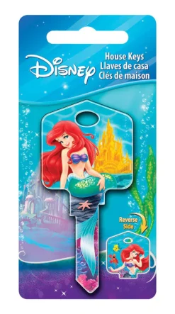 Howard Keys Disney Ariel And Friends House Key Blank Single sided For Kwikset and Titan Locks (Pack of 5)