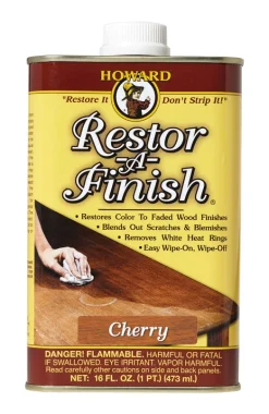 Howard Restor-A-Finish Semi-Transparent Cherry Oil-Based Wood Restorer 1 pt