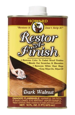 Howard Restor-A-Finish Semi-Transparent Dark Walnut Oil-Based Wood Restorer 1 pt