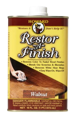 Howard Restor-A-Finish Semi-Transparent Walnut Oil-Based Wood Restorer 1 pt