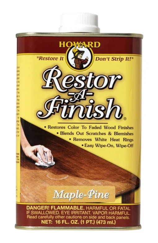 Howard Restor-A-Finish Semi-Transparent Maple Pine Oil-Based Wood Restorer 1 pt