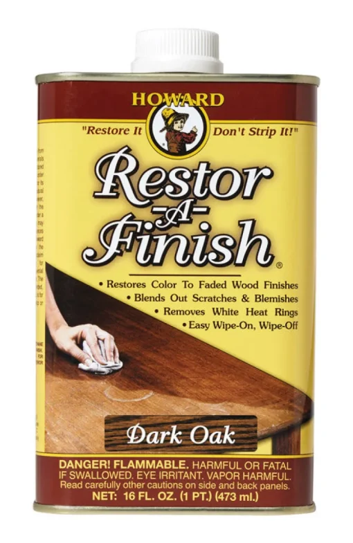 Howard Restor-A-Finish Semi-Transparent Dark Oak Oil-Based Wood Restorer 1 pt