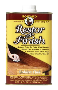 Howard Restor-A-Finish Semi-Transparent Golden Oak Oil-Based Wood Restorer 1 pt
