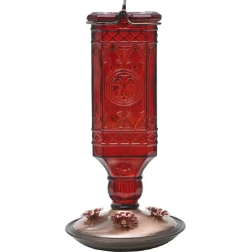 Hummingbird Bottle Feeder, Red, 4 Ports, 24-oz.