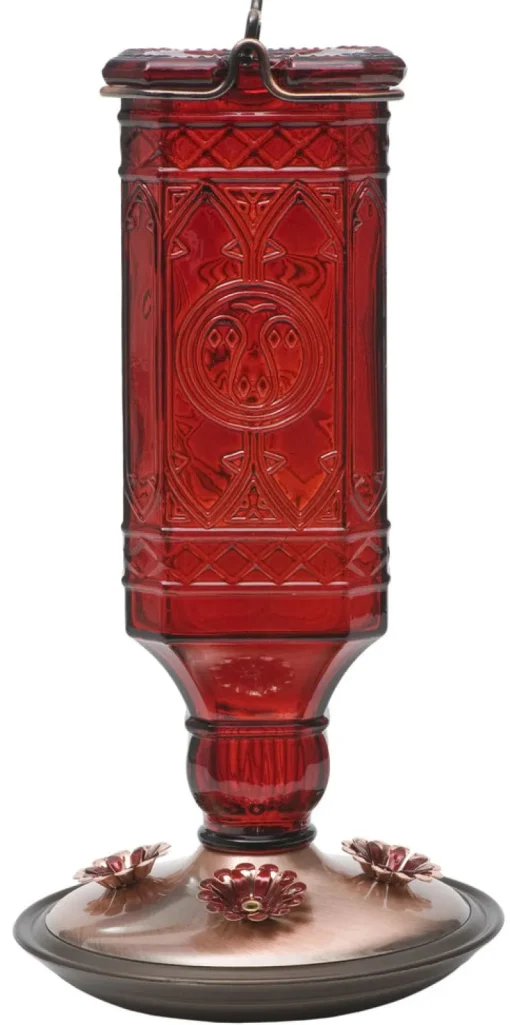 Hummingbird Bottle Feeder, Red, 4 Ports, 24-oz.