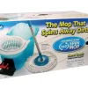 Hurricane Blue/White Microfiber Spin Mop 12 W in. with Bucket