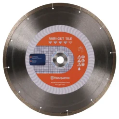 Husqvarna 10 in. D X 1 in. Vari-Tile Diamond Segmented Rim Diamond Saw Blade
