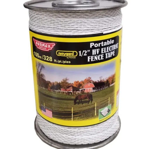 HV FENCE TAPE WHT 328'