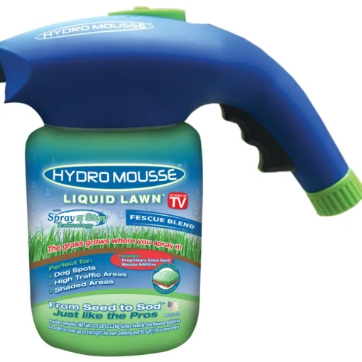 Hydro Mousse Liquid Lawn As Seen on TV Fescue Blend Full Sun Grass Seed 0.5 lb.