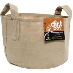 Hydrofarm Dirt Pot Tan BPA Free 20 gal. Capacity Fabric Planter 16 H x 20 W in.