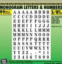 Hy-Ko 3/8 in. Black Vinyl Letters and Numbers 0-9, A-Z Self-Adhesive 1 pk (Pack of 10)