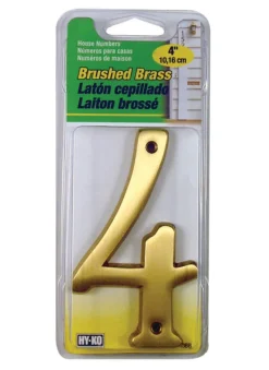 Hy-Ko 4 in. Brass Gold 8 Number Nail-On (Pack of 3)