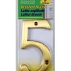 Hy-Ko 4 in. Brass Nail-On Gold 5 1 pc. Number (Pack of 3)