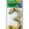 Hy-Ko 4 in. Gold Brass Nail-On Number 1 pc. 3 (Pack of 3)